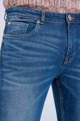 Slim Fit Blue Two-Tone Jeans