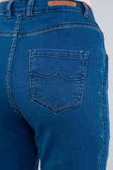 Loose-Fitted Embroidered Denim