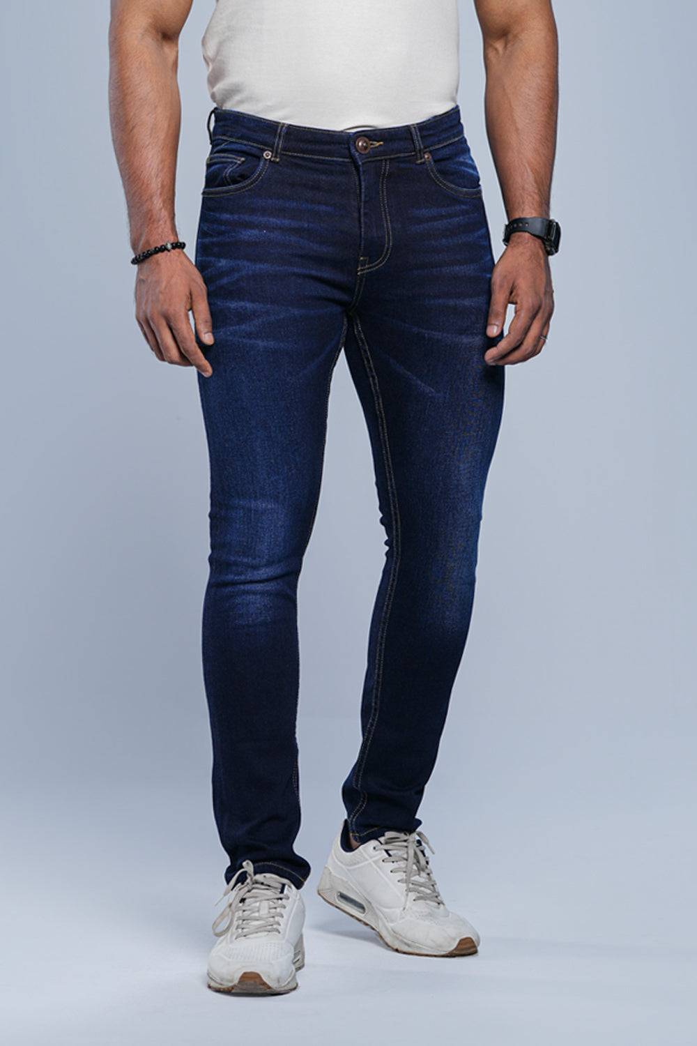 Skinny Fit Dark Blue Jeans