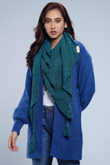 Pointelle Cotton Knitted Scarf