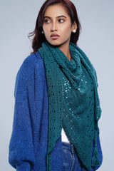 Pointelle Cotton Knitted Scarf