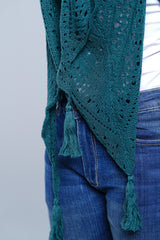 Pointelle Cotton Knitted Scarf