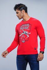 Regular Fit Star Wars-Printed Crew Neck Sweatshirt