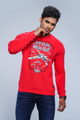 Regular Fit Star Wars-Printed Crew Neck Sweatshirt