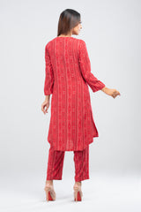 Embroidered Viscose Two-Piece Ethnic Set