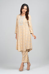 Embroidered Viscose Two-Piece Ethnic Set