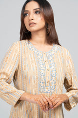 Embroidered Viscose Two-Piece Ethnic Set