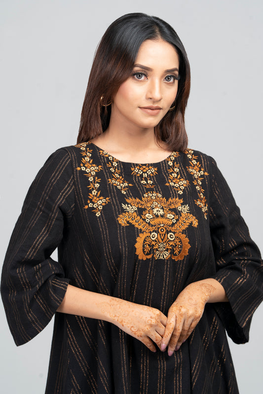 Short-Length Linen Viscose Ethnic Kurti