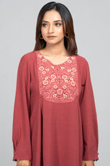 Long-Length Georgette Ethnic Kurta - One Piece