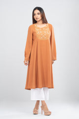 Long-Length Georgette Ethnic Kurta - One Piece