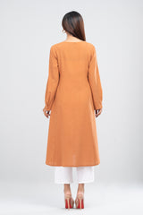 Long-Length Georgette Ethnic Kurta - One Piece