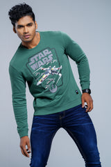 Regular Fit Star Wars-Printed Crew Neck Sweatshirt