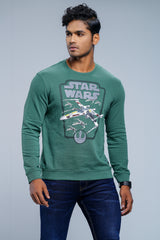 Regular Fit Star Wars-Printed Crew Neck Sweatshirt