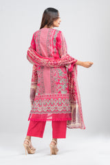 Ready-to-wear Three-Piece Lawn with Silk Dupatta