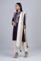 Ready-to-wear Embroidered Two-Piece Semi-Formal with Organza Dupatta