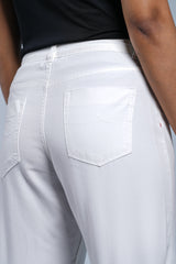 Regular Fit Embroidered Twill Trousers