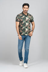 Regular Fit Camo Printed Polo Shirt