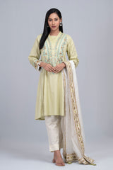 Ready-to-wear Embroidered Two-Piece Semi-Formal with Organza Dupatta