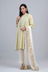 Ready-to-wear Embroidered Two-Piece Semi-Formal with Organza Dupatta