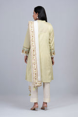 Ready-to-wear Embroidered Two-Piece Semi-Formal with Organza Dupatta