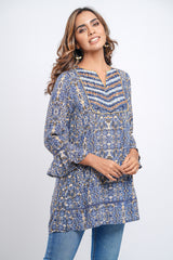 Mystika Ruffled and Embroidered Tunic