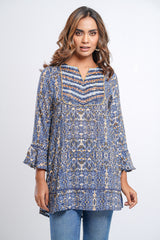 Mystika Ruffled and Embroidered Tunic