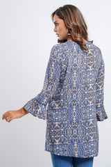 Mystika Ruffled and Embroidered Tunic