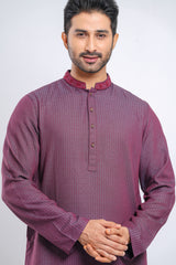 Regular Fit Blended Jacquard Panjabi