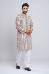 Regular Fit Allover Printed Cotton Panjabi