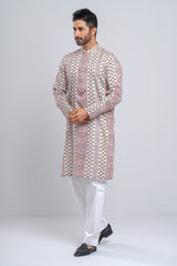 Regular Fit Allover Printed Cotton Panjabi