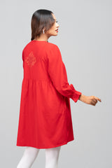 Short-Length Embroidered Ethnic Kurti