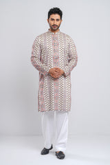 Regular Fit Allover Printed Cotton Panjabi