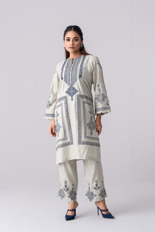 Ready-to-Wear Embroidered and Printed Semi-Formal Ethnic Set