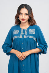 Short-Length Embroidered Ethnic Kurti