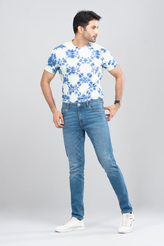 Slim Fit Mid Blue Jeans