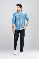 Regular Fit Denim Casual Shirt