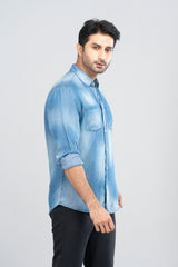 Regular Fit Denim Casual Shirt