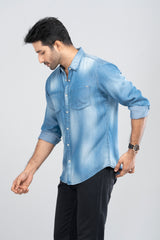 Regular Fit Denim Casual Shirt