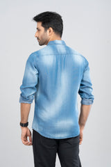 Regular Fit Denim Casual Shirt