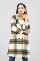 Oversized Brush Fabric Midi Jacket