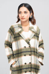 Oversized Brush Fabric Midi Jacket