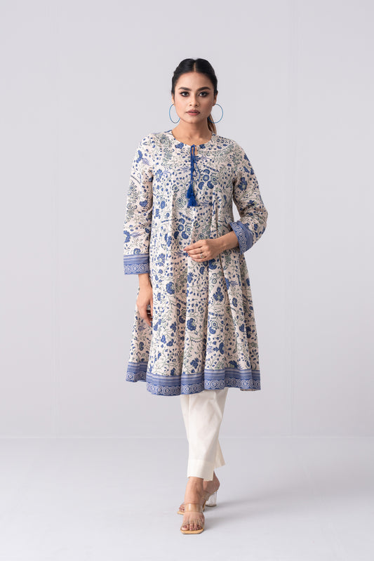 Ready-to-Wear Printed Lawn Kurta - One Piece