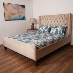 Bedsheet - Teal Paisley