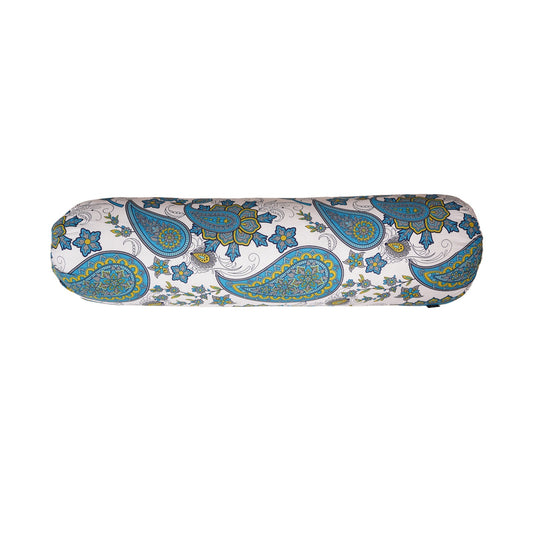 Bolster Cover - Teal Paisley