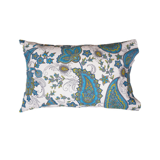 Pillow Cover - Teal Paisley