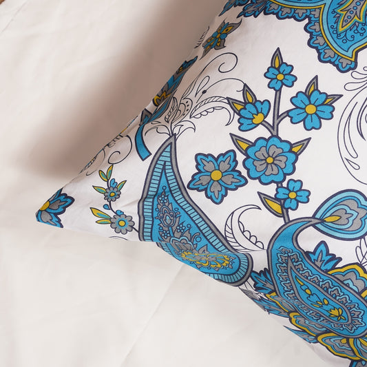 Pillow Cover - Teal Paisley