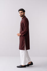 Regular Fit Two-Tone Fabric Semi-Formal Panjabi