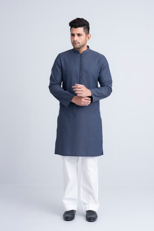 Men's Semi-Formal Dobby Fabric Panjabi