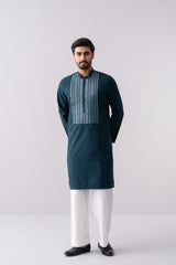 Regular Fit Two-Tone Fabric Semi-Formal Panjabi