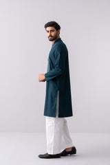 Regular Fit Two-Tone Fabric Semi-Formal Panjabi